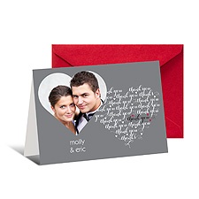 Heart of Thanks Photo Thank You Card