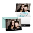 Colorful Flourishes Photo Thank You Card - Poolside