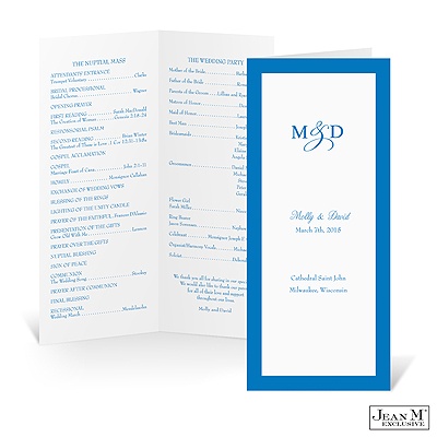Bold Border Wedding Program