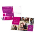 Colorful Collage Photo Save the Date Postcard
