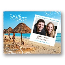 Tropical Shore Photo Save the Date