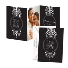 Dangling Damask Photo Save the Date