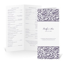 Vintage Damask Wedding Program