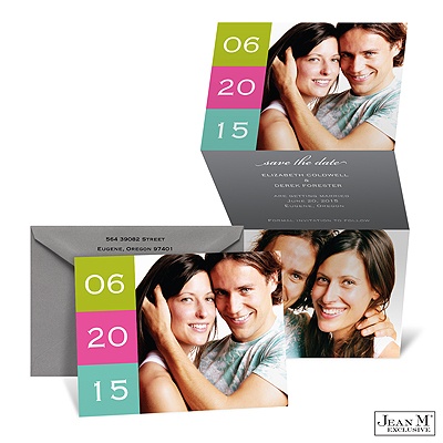 Geometric Color Photo Save the Date