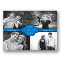 Colorful Band Photo Save the Date - Blue