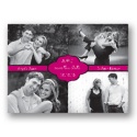 Colorful Band Photo Save the Date - Raspberry