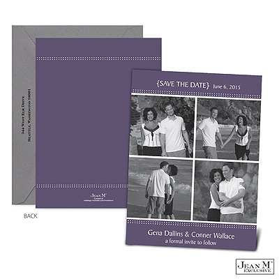 Delicate Dots Photo Save the Date - Raisin