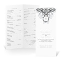 Flowing Filigree Wedding Program - Stainless
