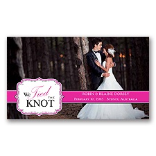 Tied the Knot Photo Marriage Announcement