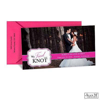 Tied the Knot Photo Marriage Announcement