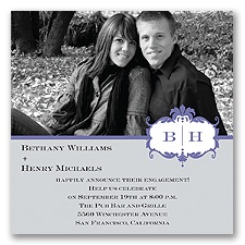 Stripes and Flourishes Photo Engagement Announcement