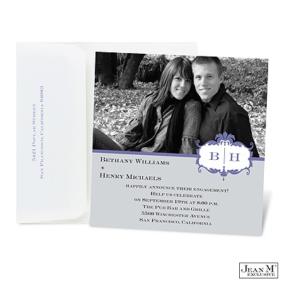 Stripes and Flourishes Photo Engagement Announcement