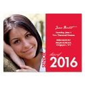 Picture Perfect Graduation Announcement - Cherry Red
