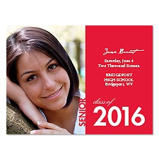 Picture Perfect Graduation Announcement - Cherry Red