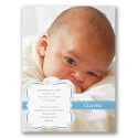 Blue Crest Photo Birth Announcement