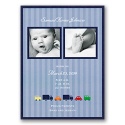 Racing Stripes Photo Birth Announcement