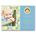 Monkey Hugs Photo Birthday Invitation