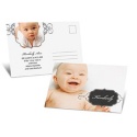 Photo Crest Birth Announcement Postcard