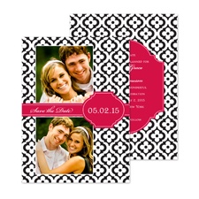 Mosaic Crest Photo Save the Date - Velvet