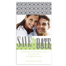 Colorful Geometry Save the Date - Pewter
