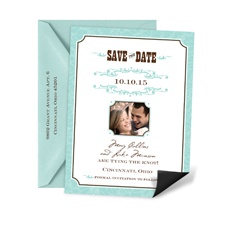 Vintage Details Photo Save the Date Magnet