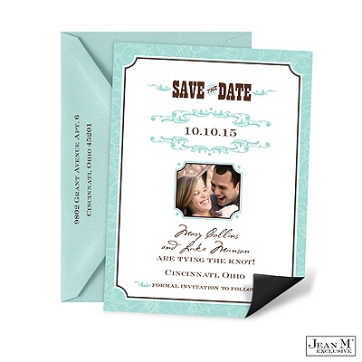 Vintage Details Photo Save the Date Magnet