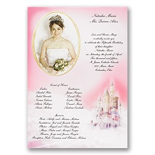 Princess Scroll Quinceanera Invitation
