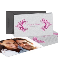 Custom Flourishes Wedding Invitation