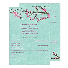 Cherry Blossoms Wedding Program