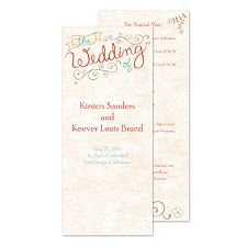 Vintage Promises Wedding Program