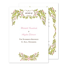 Floral Vine Wedding Program