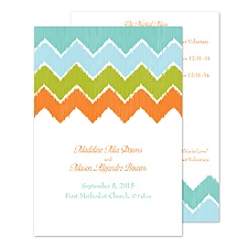 Fresh Chevron Wedding Program