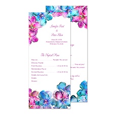 Watercolor Blossoms Wedding Program
