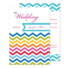 Spectrum Stripes Wedding Program