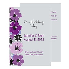 Sweetest Petals Wedding Program