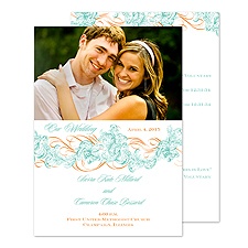 Romantic Flourishes Photo Wedding Program