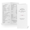 Tea Length Wedding Program- White