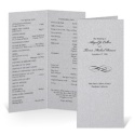 Tea Length Wedding Program - Silver Shimmer