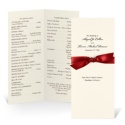 Tea Length Wedding Program - Ecru