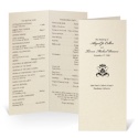 Tea Length Wedding Program - Ecru Shimmer