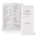 Tea Length Wedding Program - White Shimmer