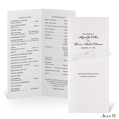 Sample Wedding Programs on Home    Wedding Stationery    Programs    Tea Length Wedding Program