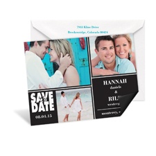 Collage Chic Photo Save the Date Magnet