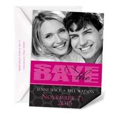 Bright Lights Save the Date Magnet