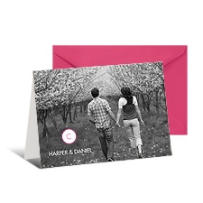 Modern Rustic Photo Note Card and Envelope