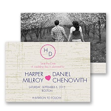Modern Rustic Photo Save the Date