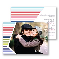 Pastel Rainbow Photo Save the Date