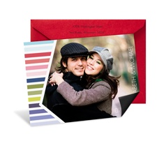 Pastel Rainbow Photo Save the Date Magnet