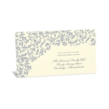 Vintage Damask Reception Card - Stainless