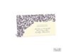Vintage Damask Reception Card - Raisin